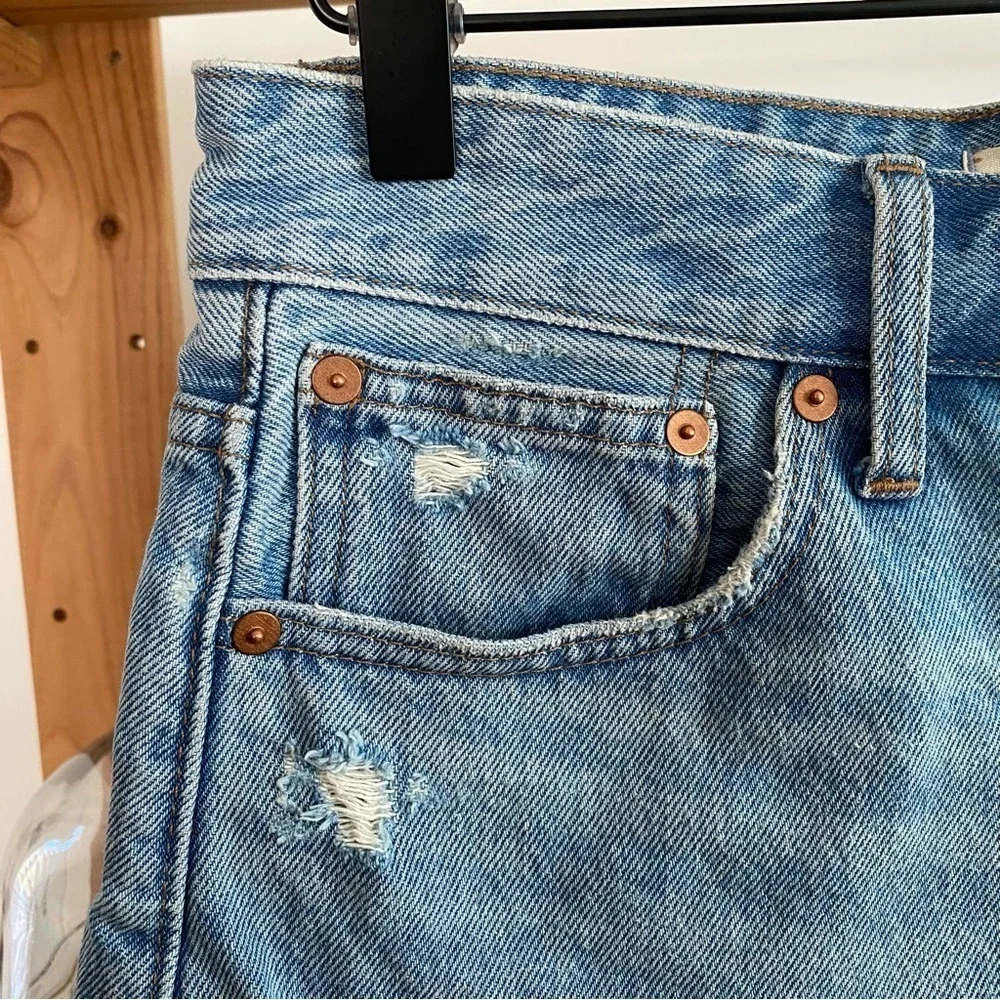 Madewell Distressed Relaxed Denim Shorts 24